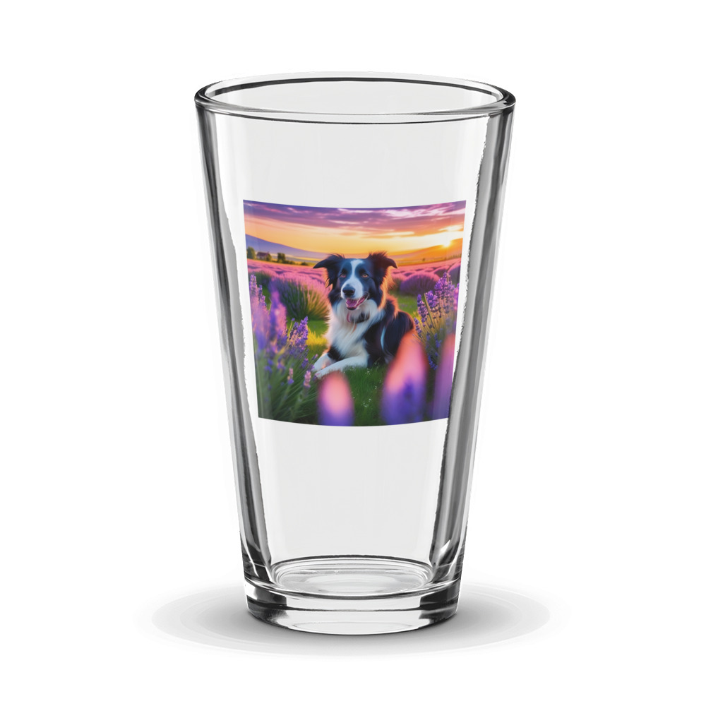 PugMug Custom Border Collie Glass Tumbler