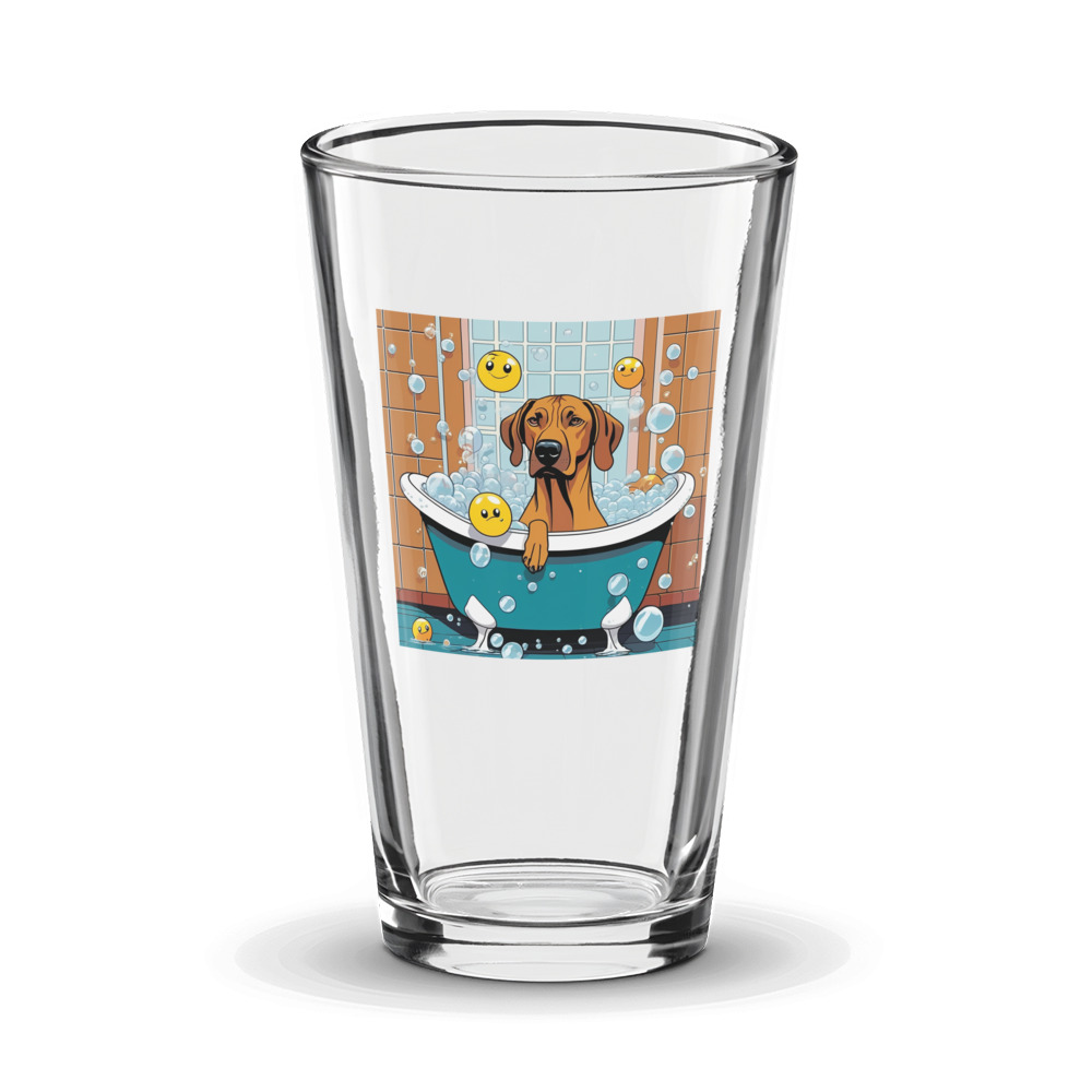 PugMug Custom Rhodesian Ridgeback Glass Tumbler