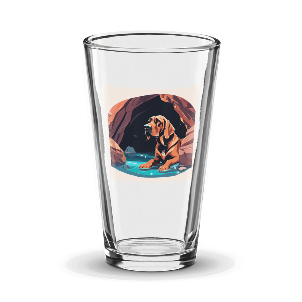 PugMug Custom Bloodhound Glass Tumbler