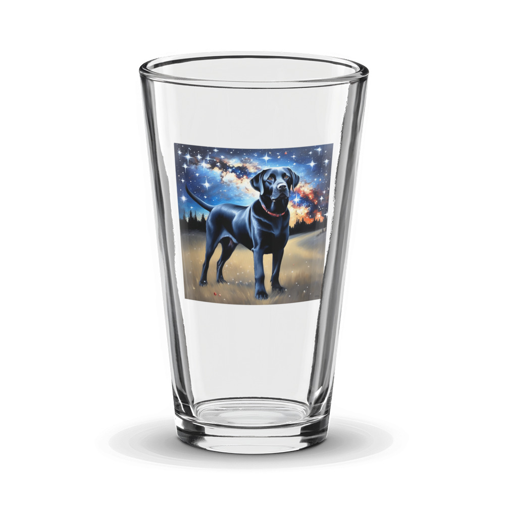PugMug Custom Black Labrador Retriever Glass Tumbler