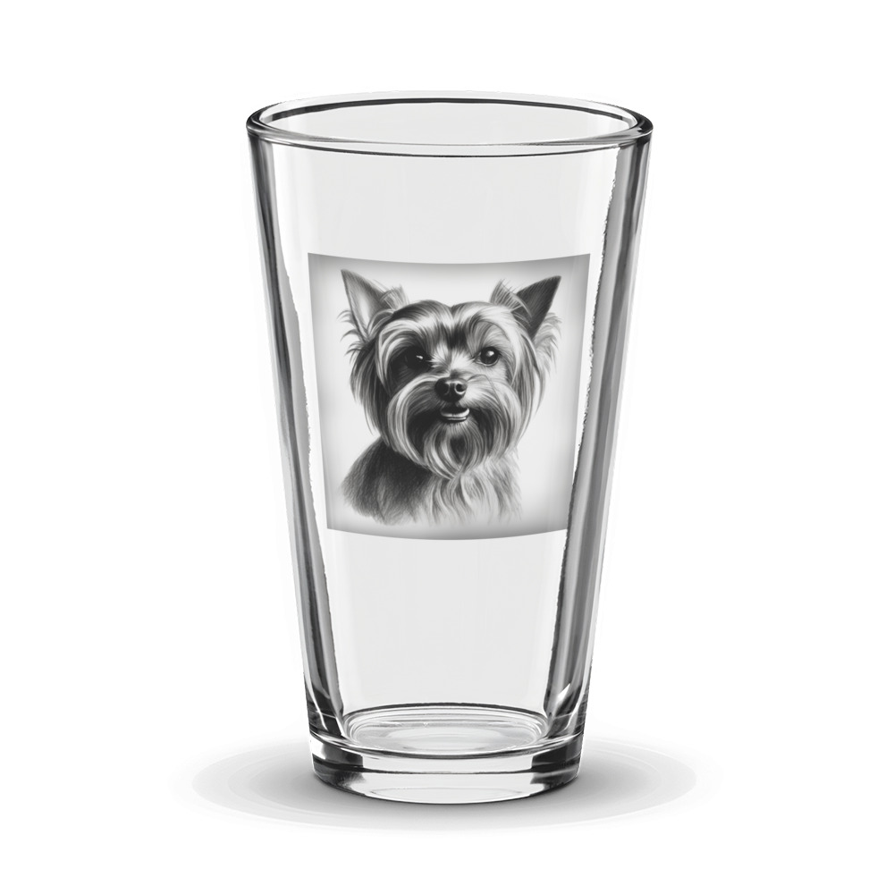 PugMug Custom Yorkshire Terrier Glass Tumbler