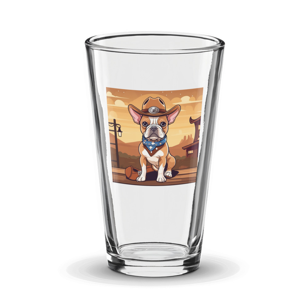 PugMug Custom Tan French Bulldog Glass Tumbler