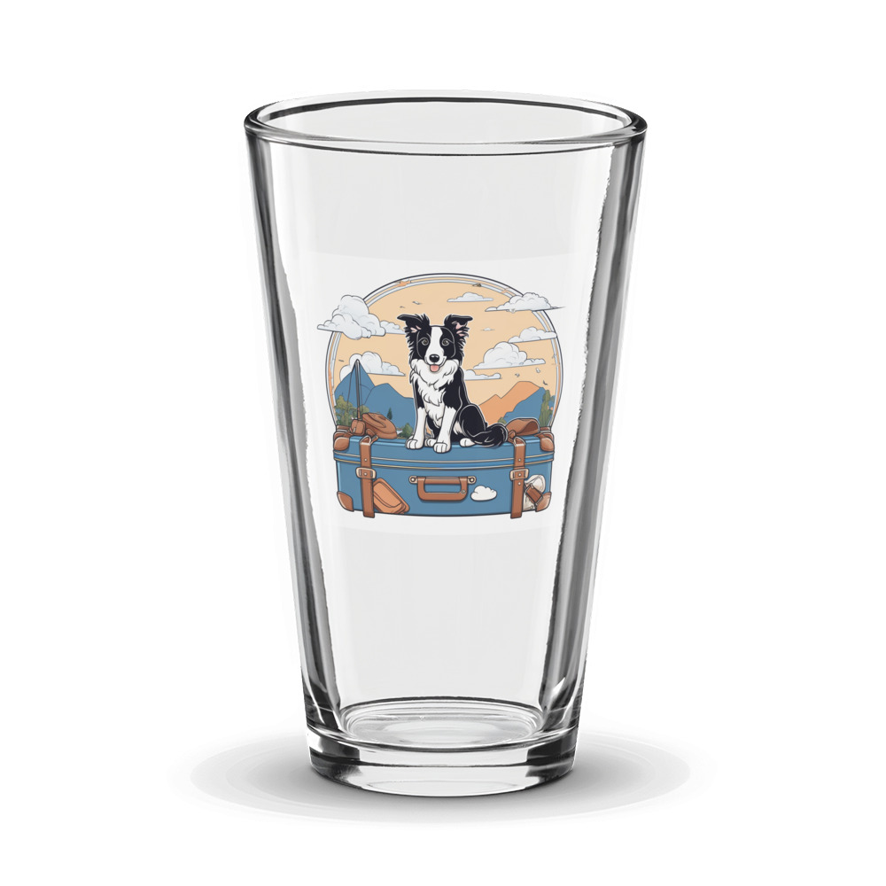 PugMug Custom Border Collie Glass Tumbler