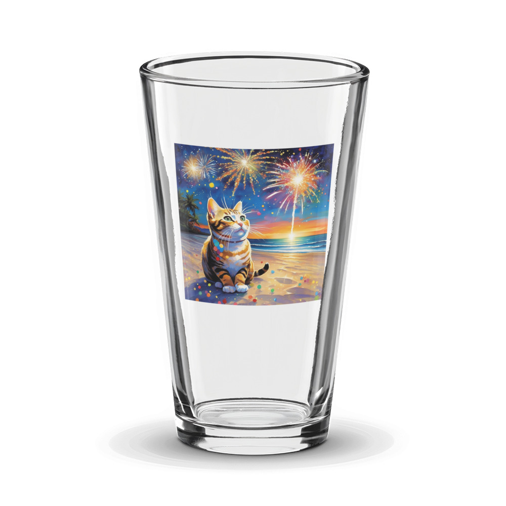 PugMug Custom Tabby Exotic Cat Glass Tumbler