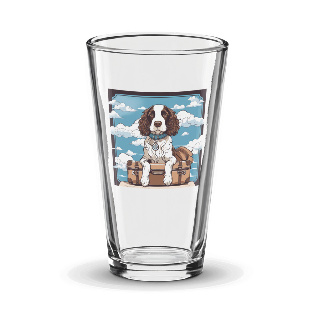 PugMug Custom English Springer Spaniel Glass Tumbler