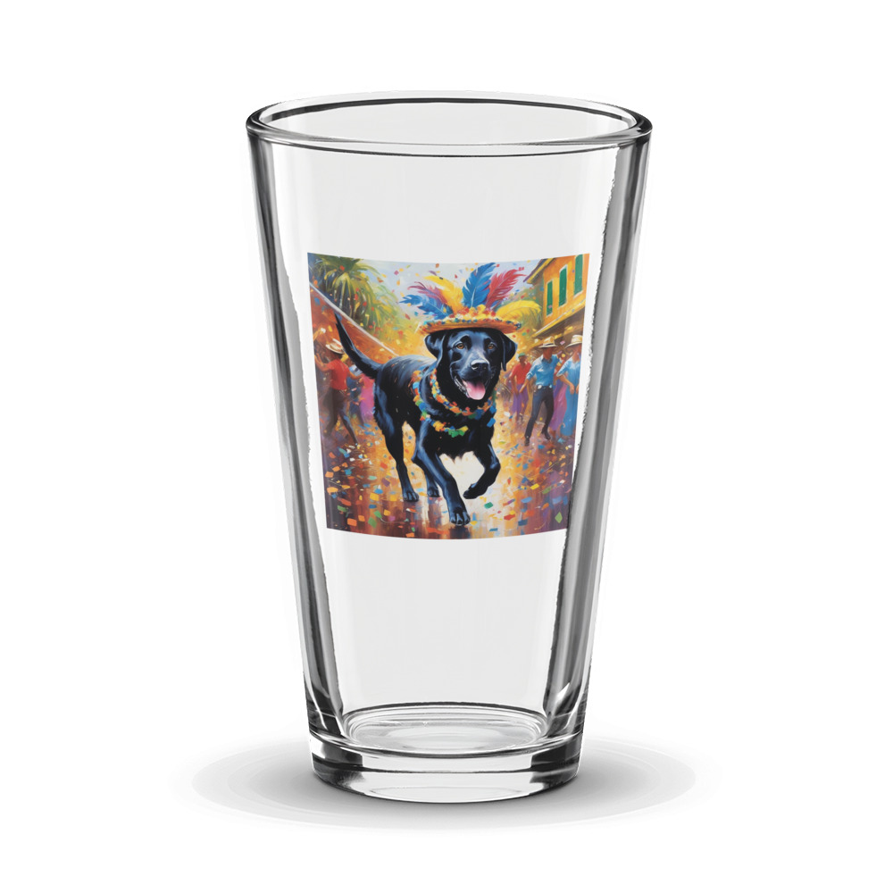 PugMug Custom Black Labrador Retriever Glass Tumbler