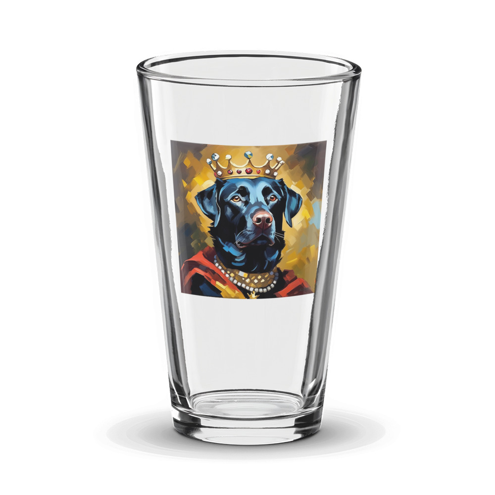 PugMug Custom Black Labrador Retriever Glass Tumbler