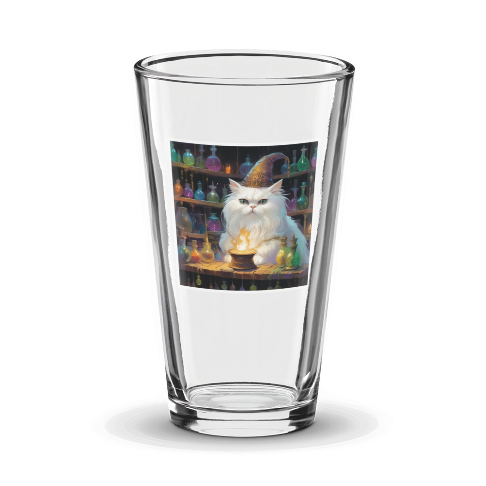 PugMug Custom White Persian Cat Glass Tumbler
