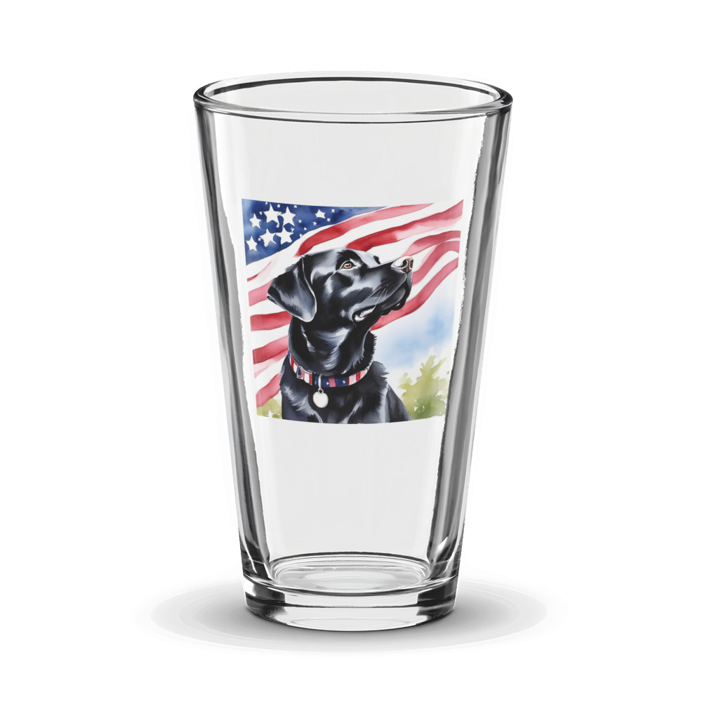 PugMug Custom Black Labrador Retriever Glass Tumbler