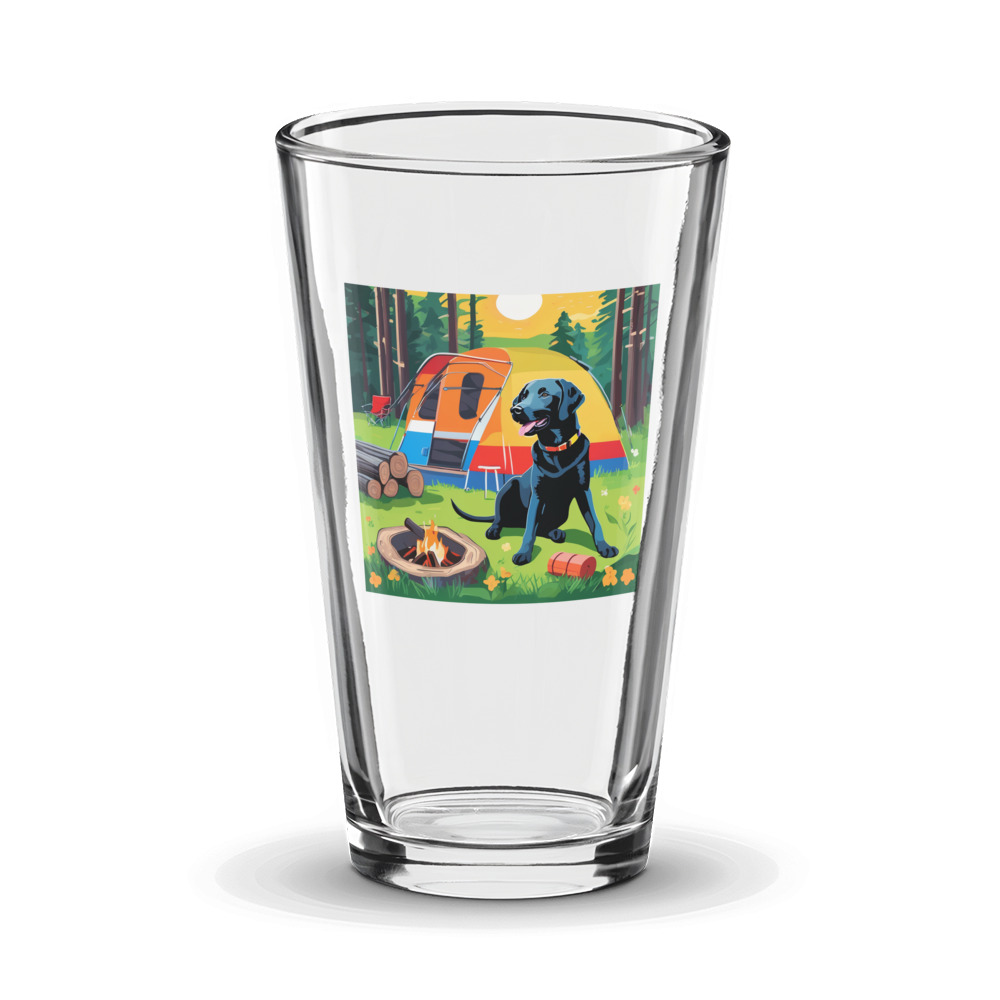 PugMug Custom Black Labrador Retriever Glass Tumbler