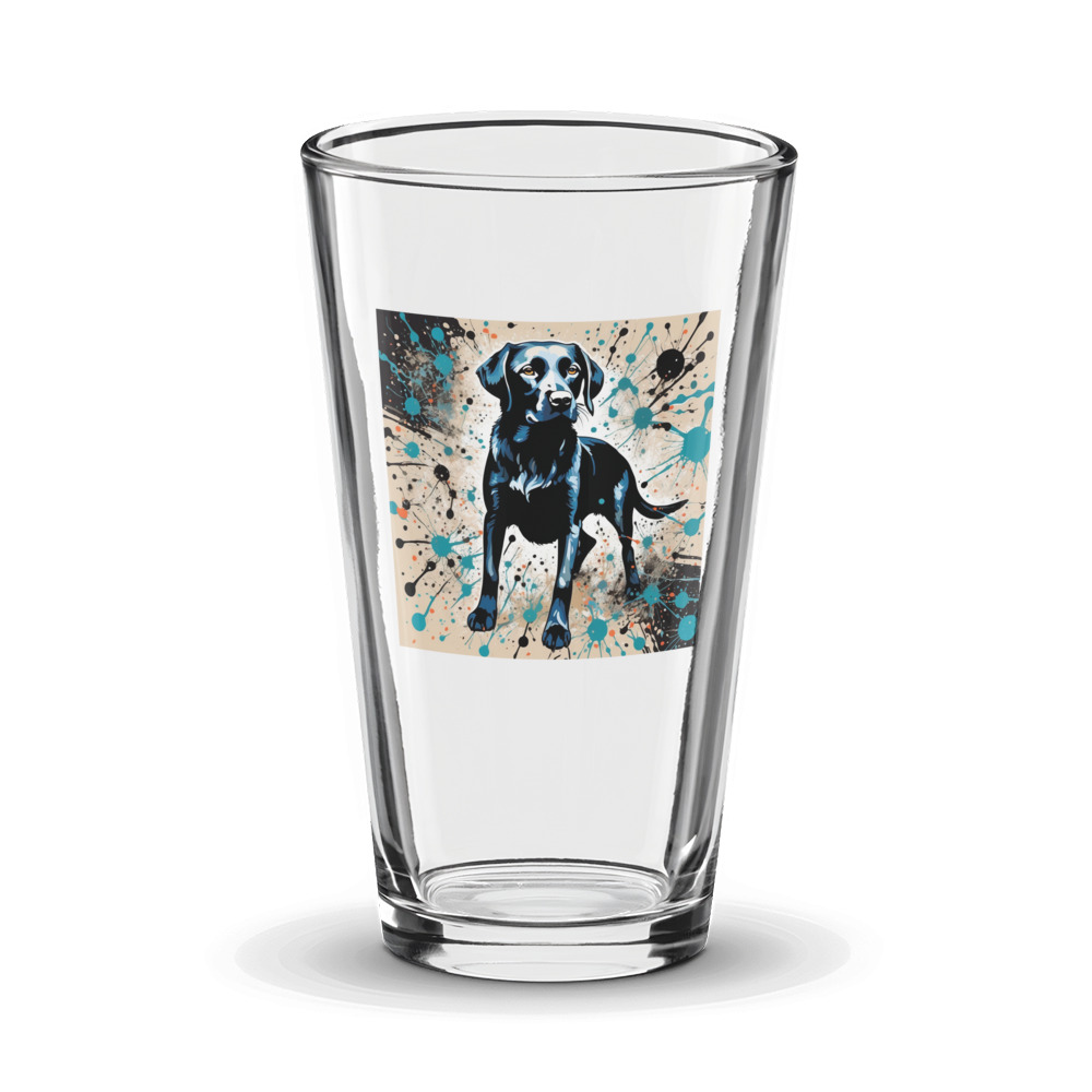 PugMug Custom Black Labrador Retriever Glass Tumbler