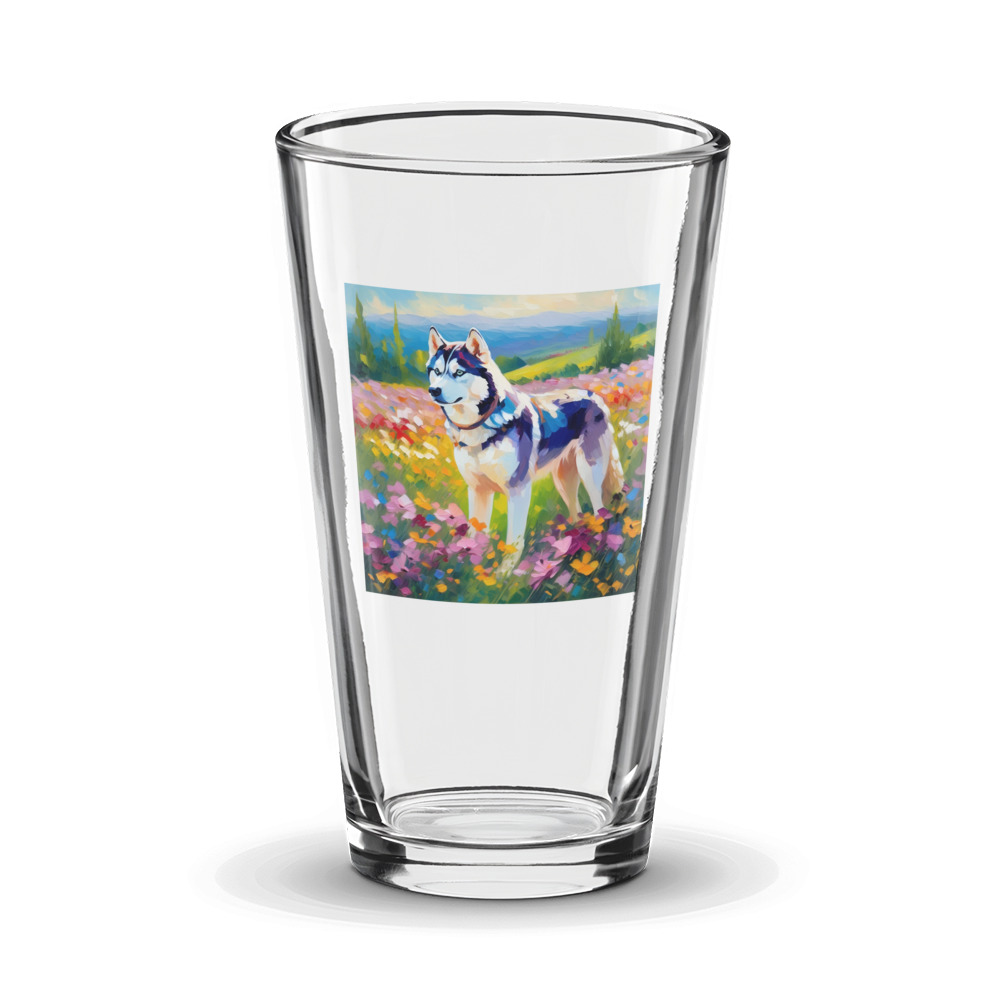 PugMug Custom Siberian Husky Glass Tumbler