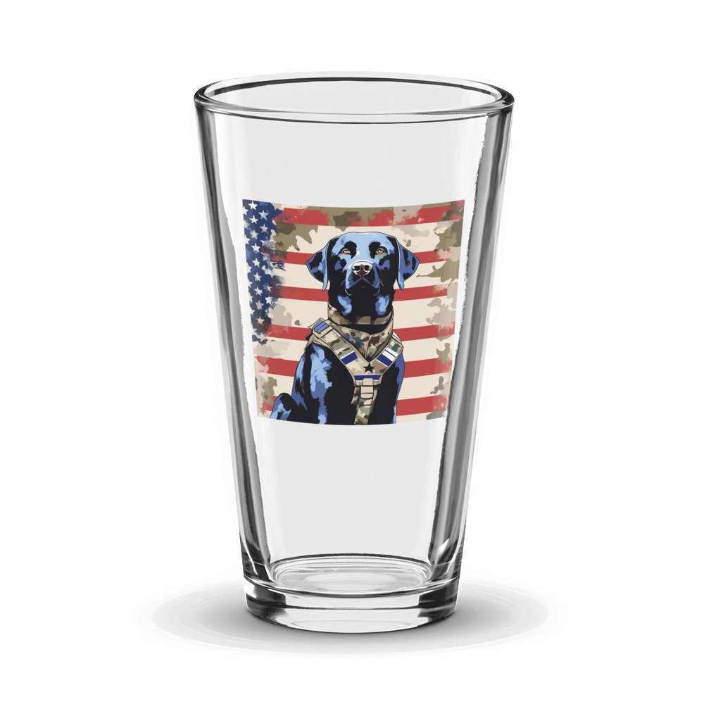 PugMug Custom Black Labrador Retriever Glass Tumbler