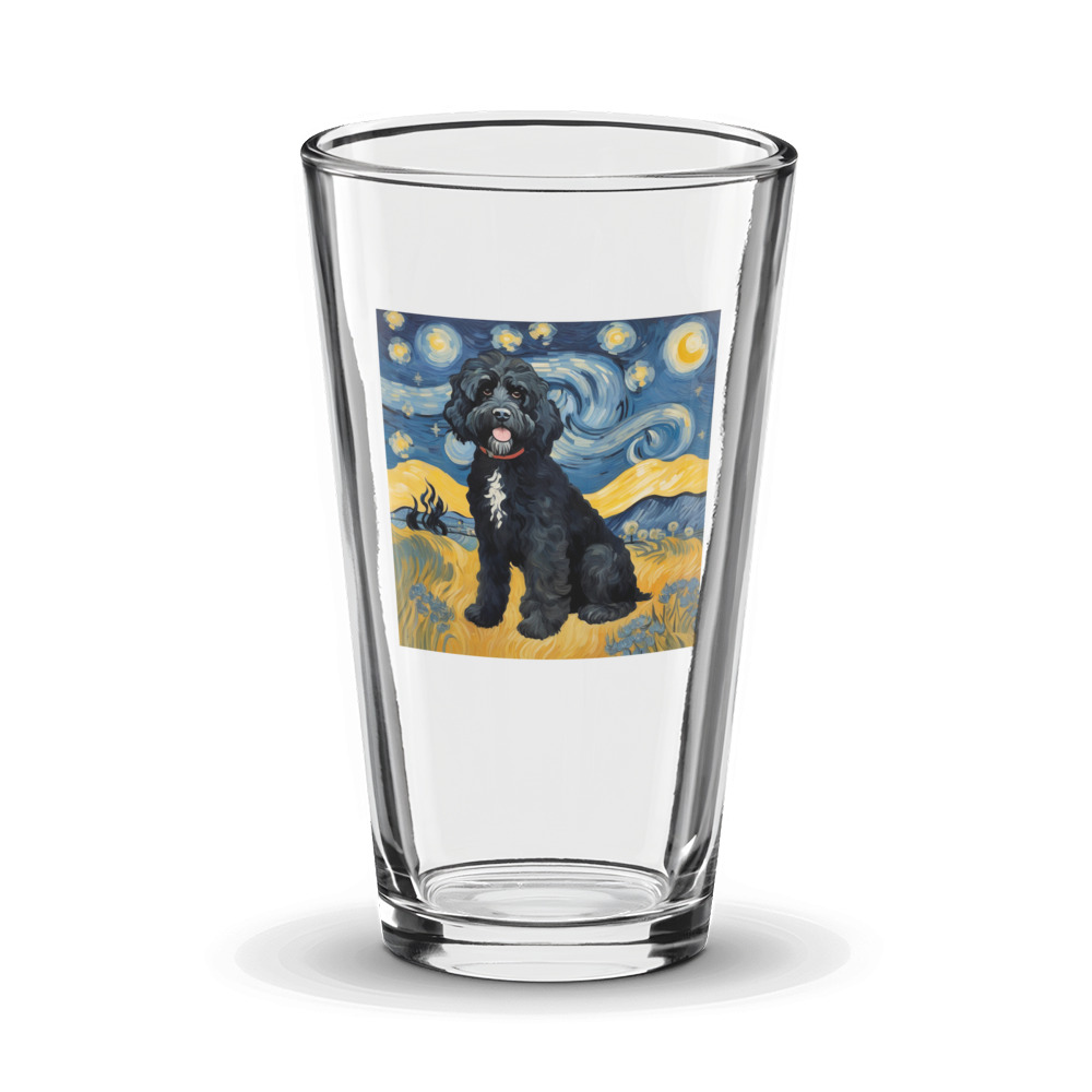 PugMug Custom Portuguese Water Dog Glass Tumbler