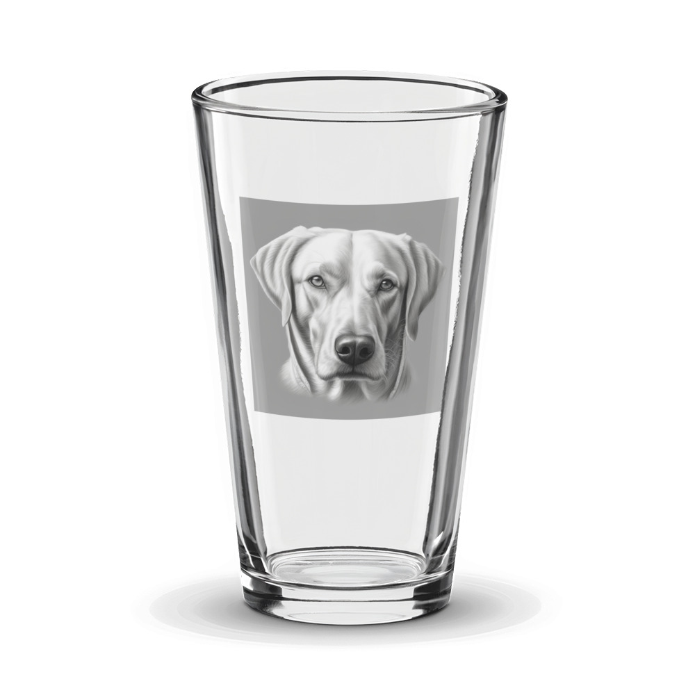PugMug Custom White Labrador Retriever Glass Tumbler