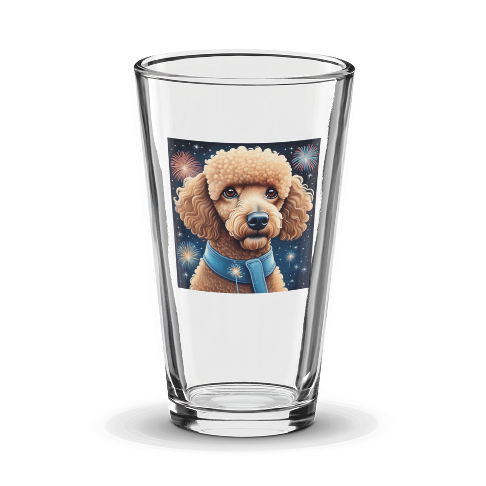 PugMug Custom Tan Poodle Glass Tumbler