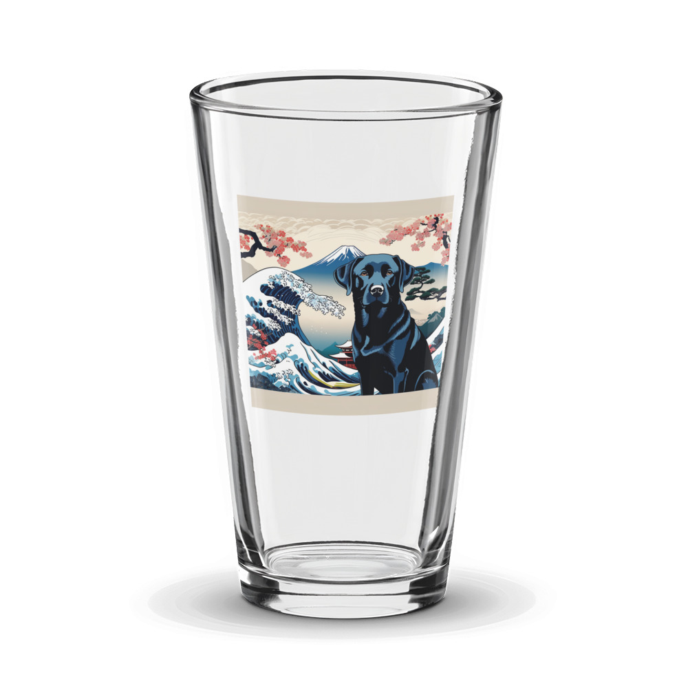 PugMug Custom Black Labrador Retriever Glass Tumbler