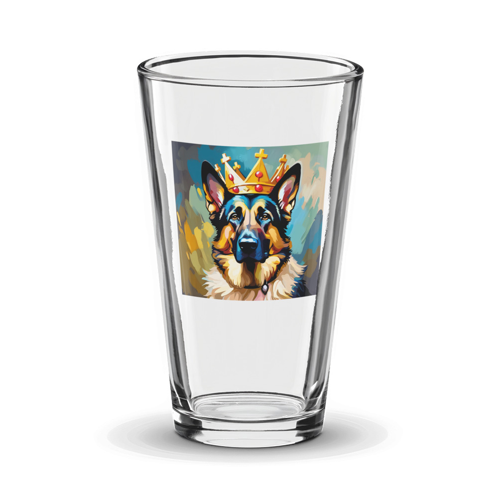 PugMug Custom German Shepherd Dog Glass Tumbler