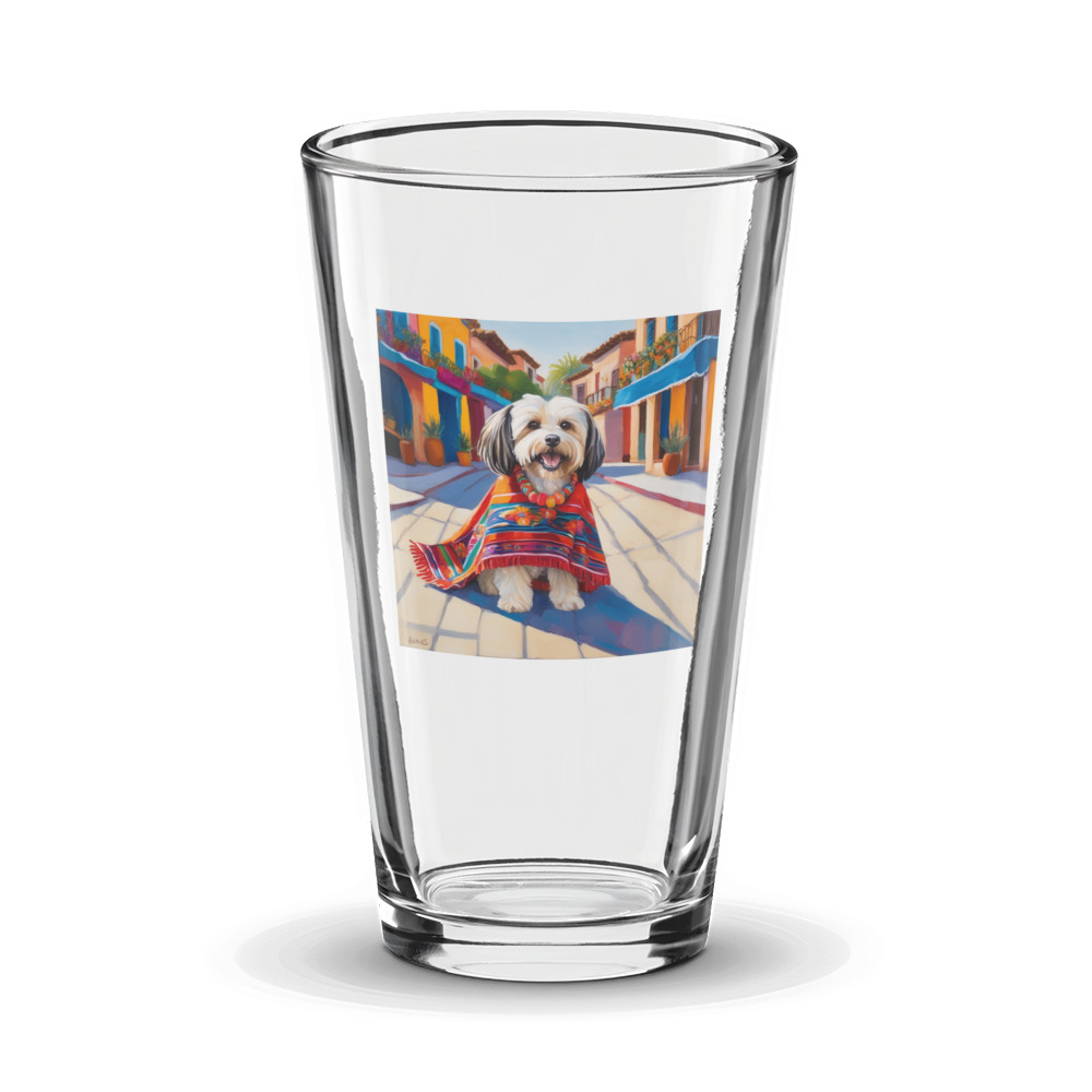 PugMug Custom Tan Havanese Dog Glass Tumbler