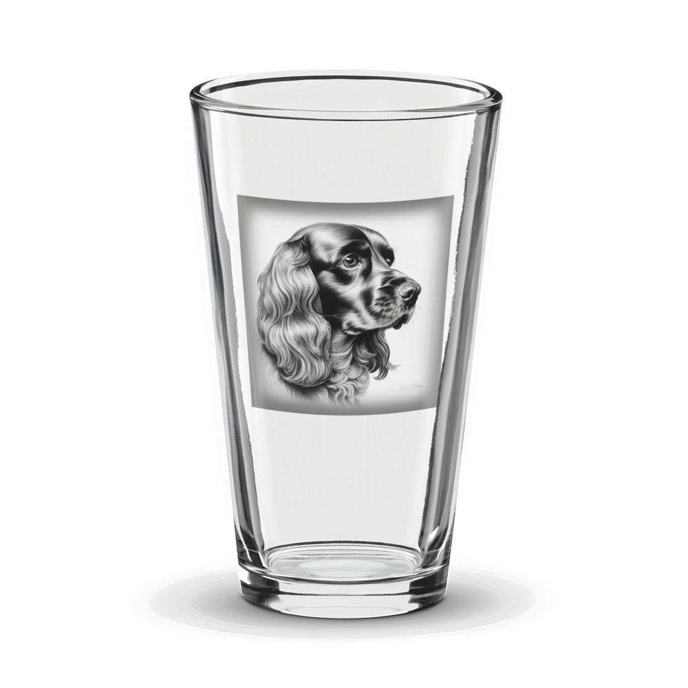 PugMug Custom Cocker Spaniel Glass Tumbler