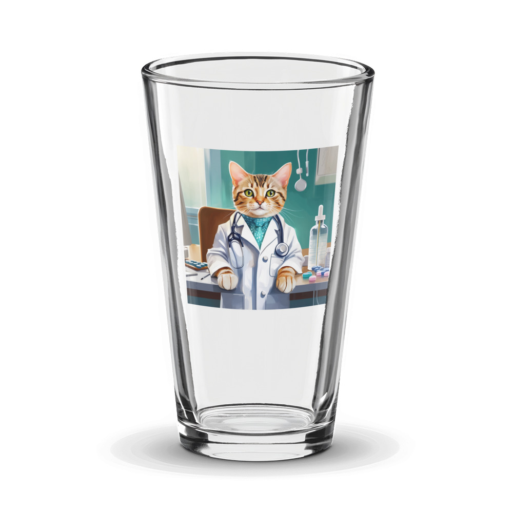 PugMug Custom Tabby Companion Cat Glass Tumbler