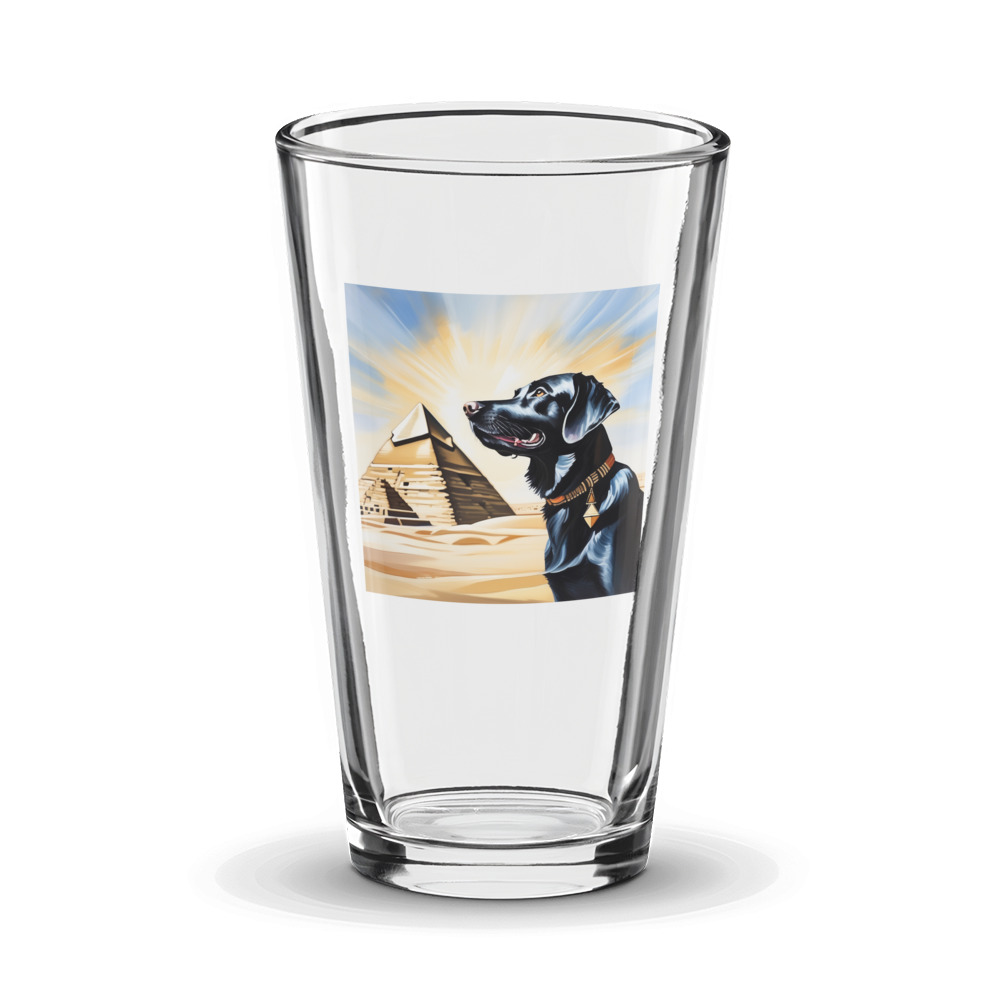 PugMug Custom Black Labrador Retriever Glass Tumbler