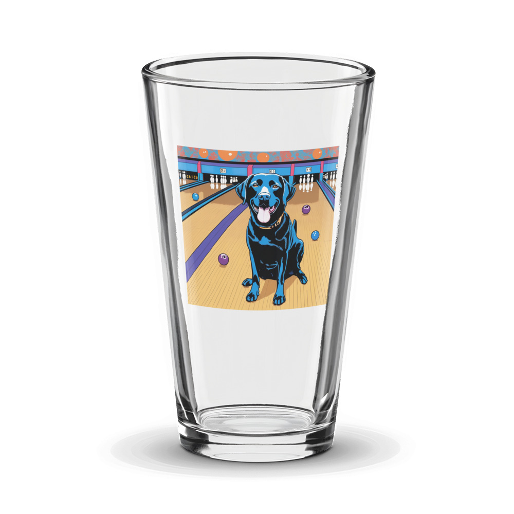 PugMug Custom Black Labrador Retriever Glass Tumbler