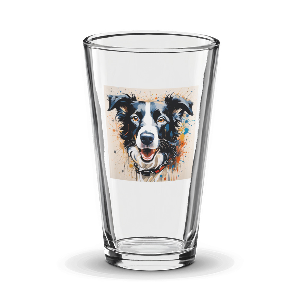 PugMug Custom Border Collie Glass Tumbler