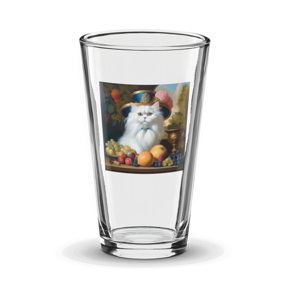 PugMug Custom White Persian Cat Glass Tumbler