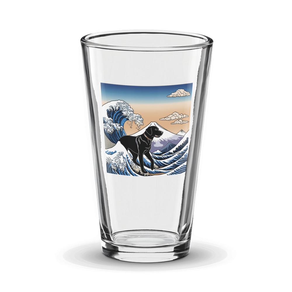 PugMug Custom Black Labrador Retriever Glass Tumbler