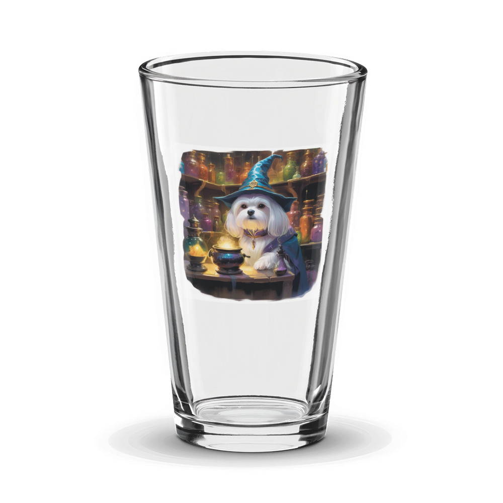PugMug Custom Maltese Dog Glass Tumbler