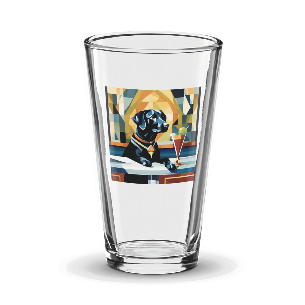 PugMug Custom Black Labrador Retriever Glass Tumbler