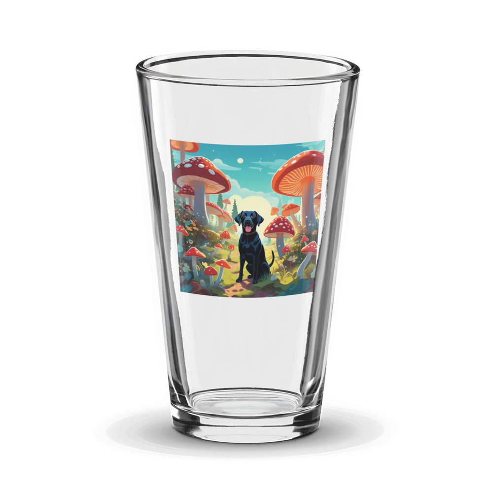 PugMug Custom Black Labrador Retriever Glass Tumbler