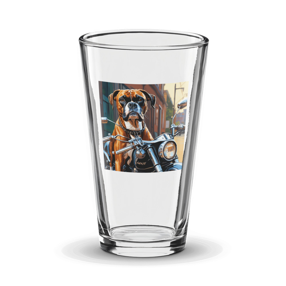 PugMug Custom Boxer Dog Glass Tumbler