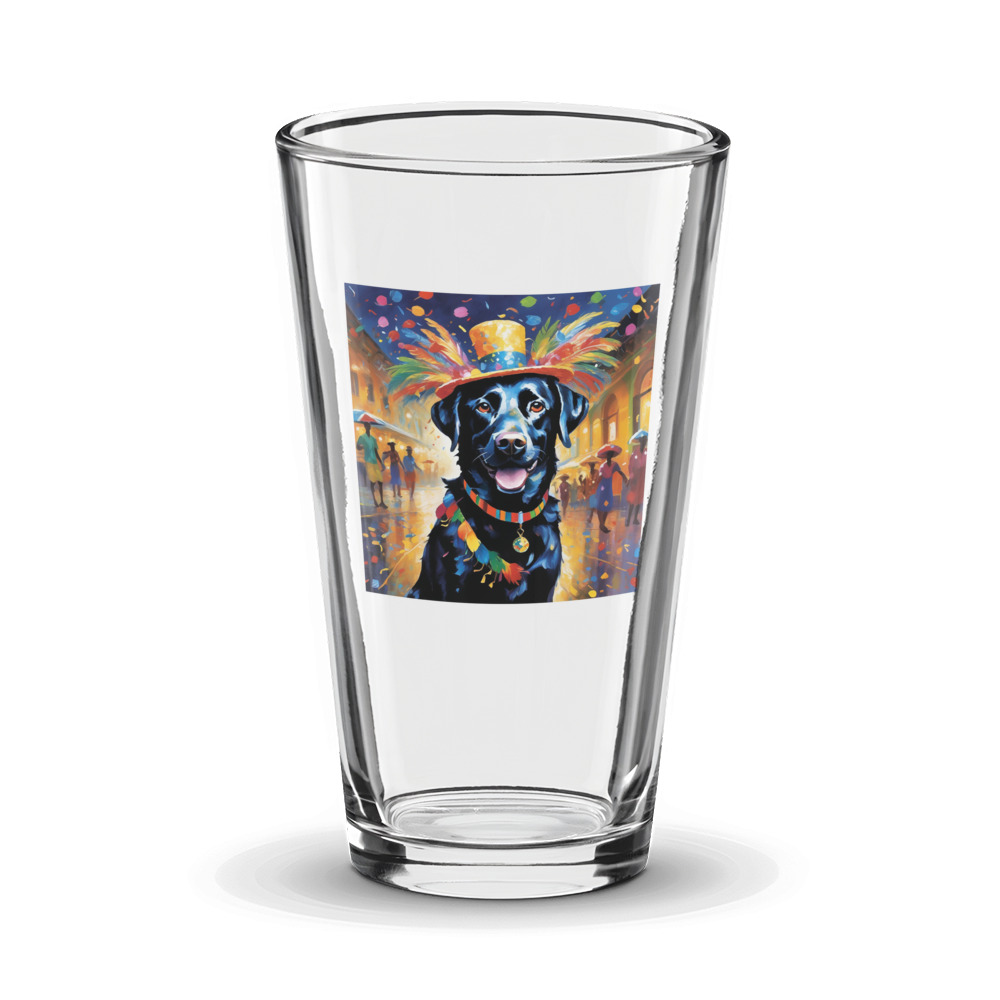 PugMug Custom Black Labrador Retriever Glass Tumbler