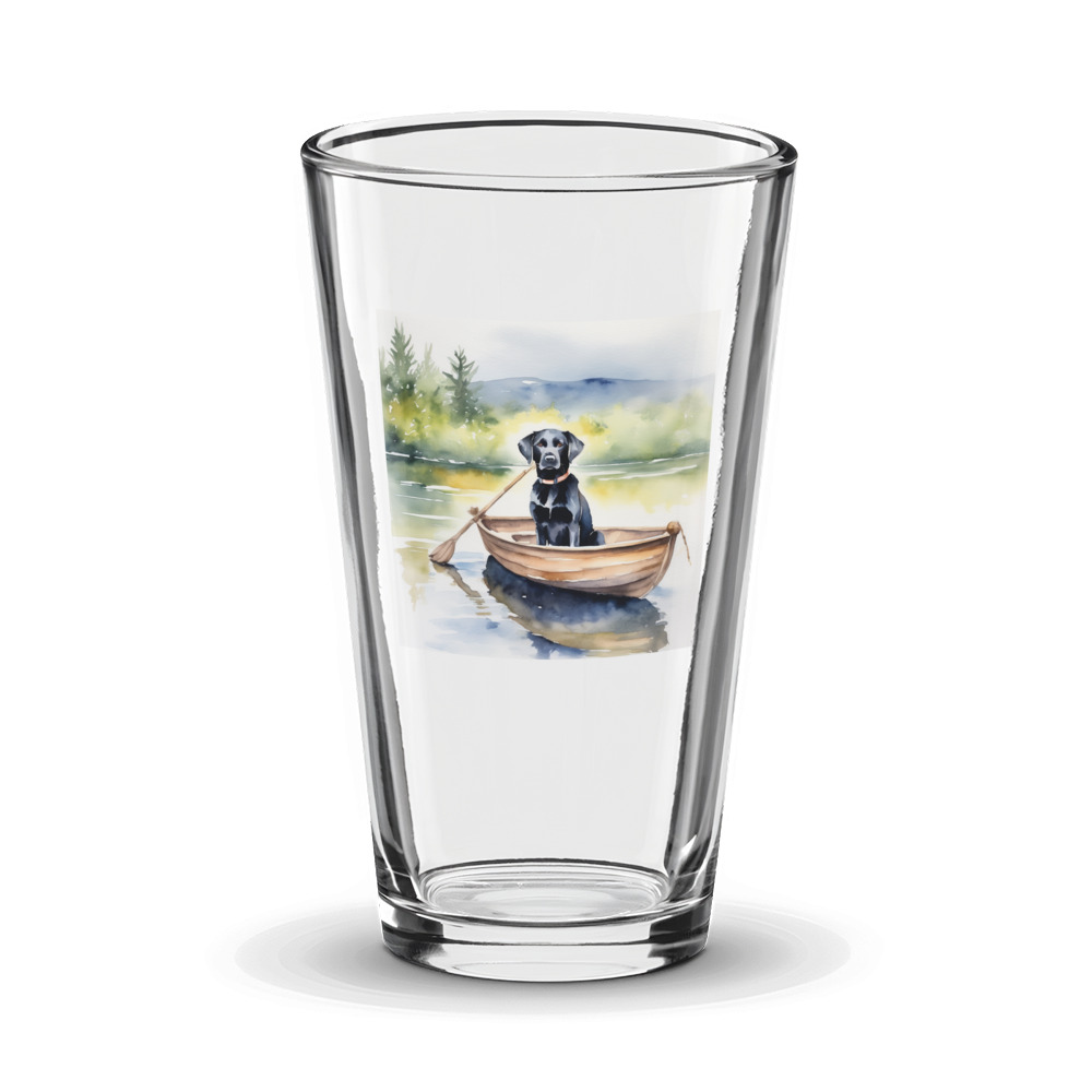 PugMug Custom Black Labrador Retriever Glass Tumbler