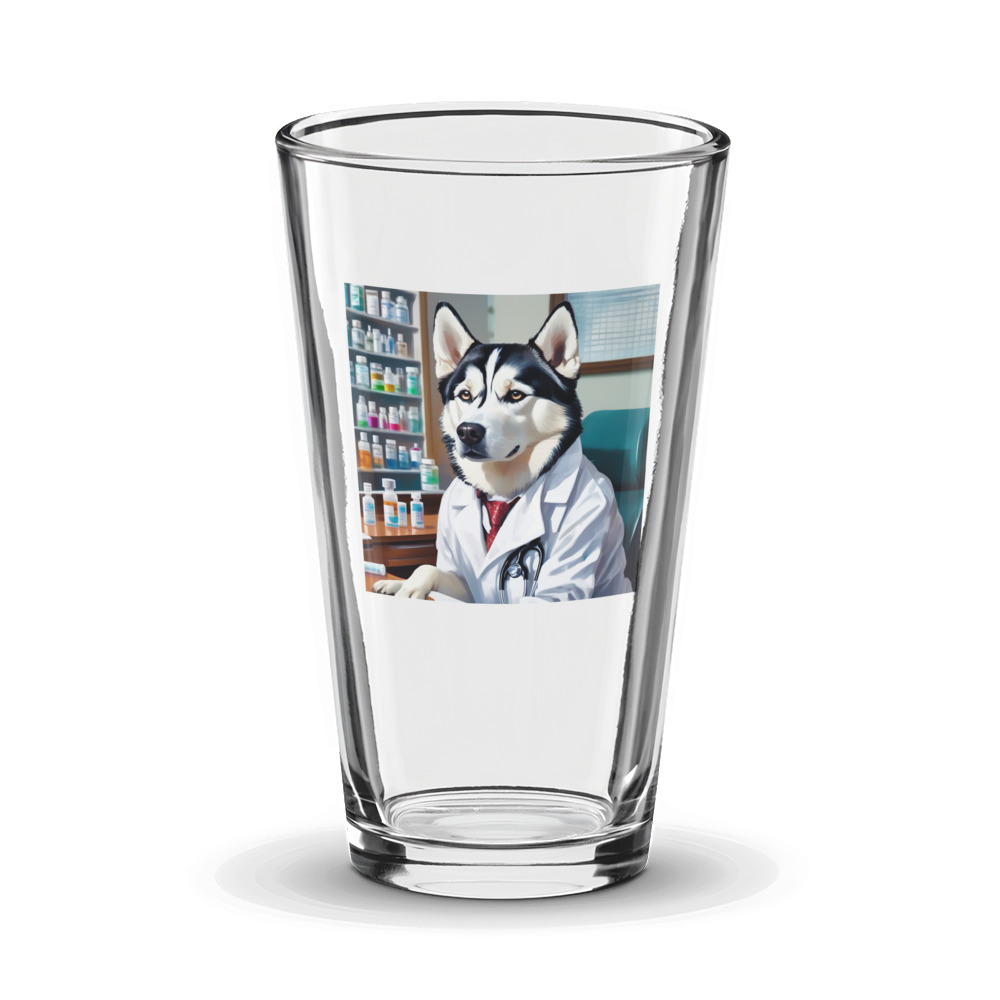 PugMug Custom Siberian Husky Glass Tumbler