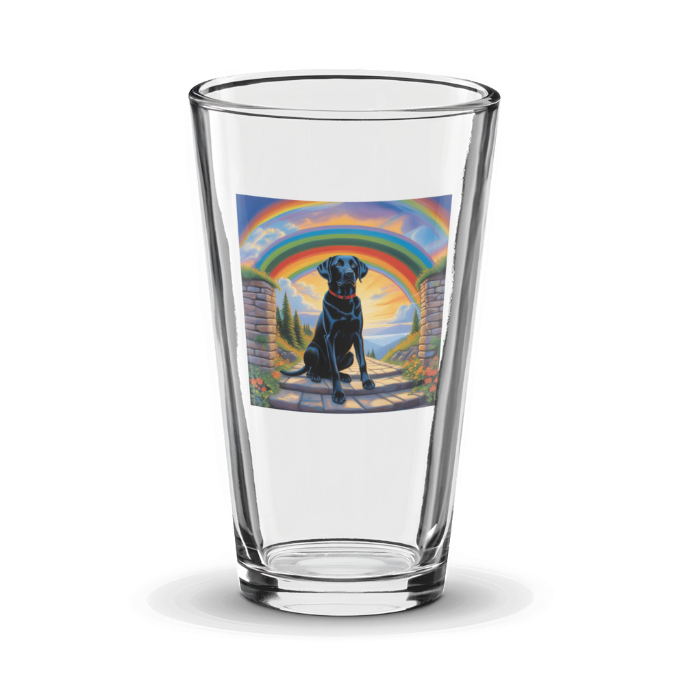 PugMug Custom Black Labrador Retriever Glass Tumbler