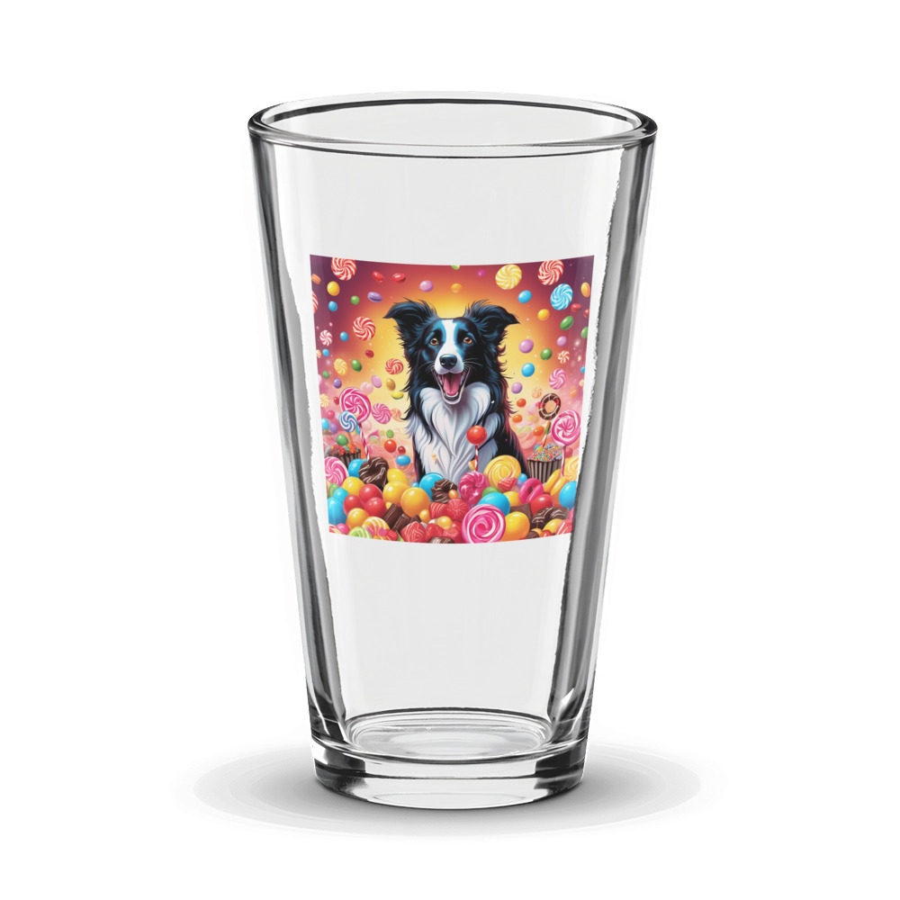 PugMug Custom Border Collie Glass Tumbler