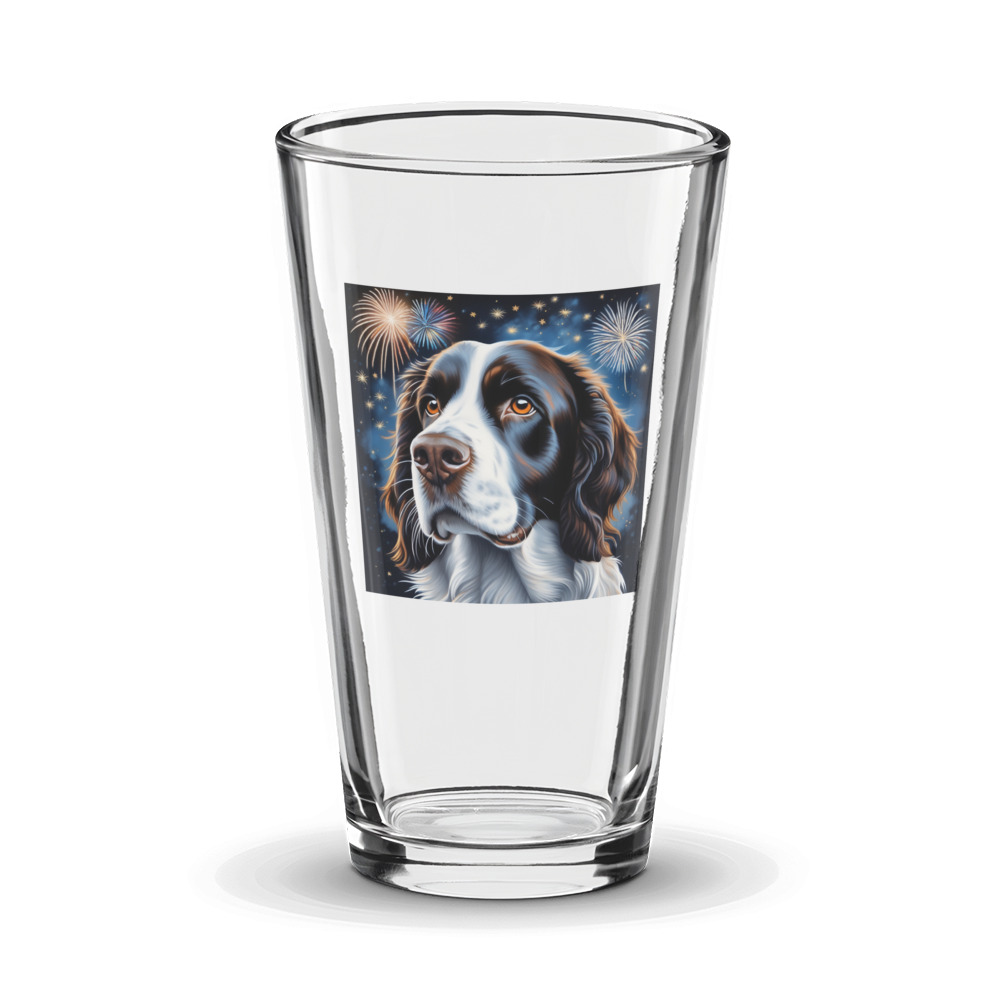 PugMug Custom English Springer Spaniel Glass Tumbler