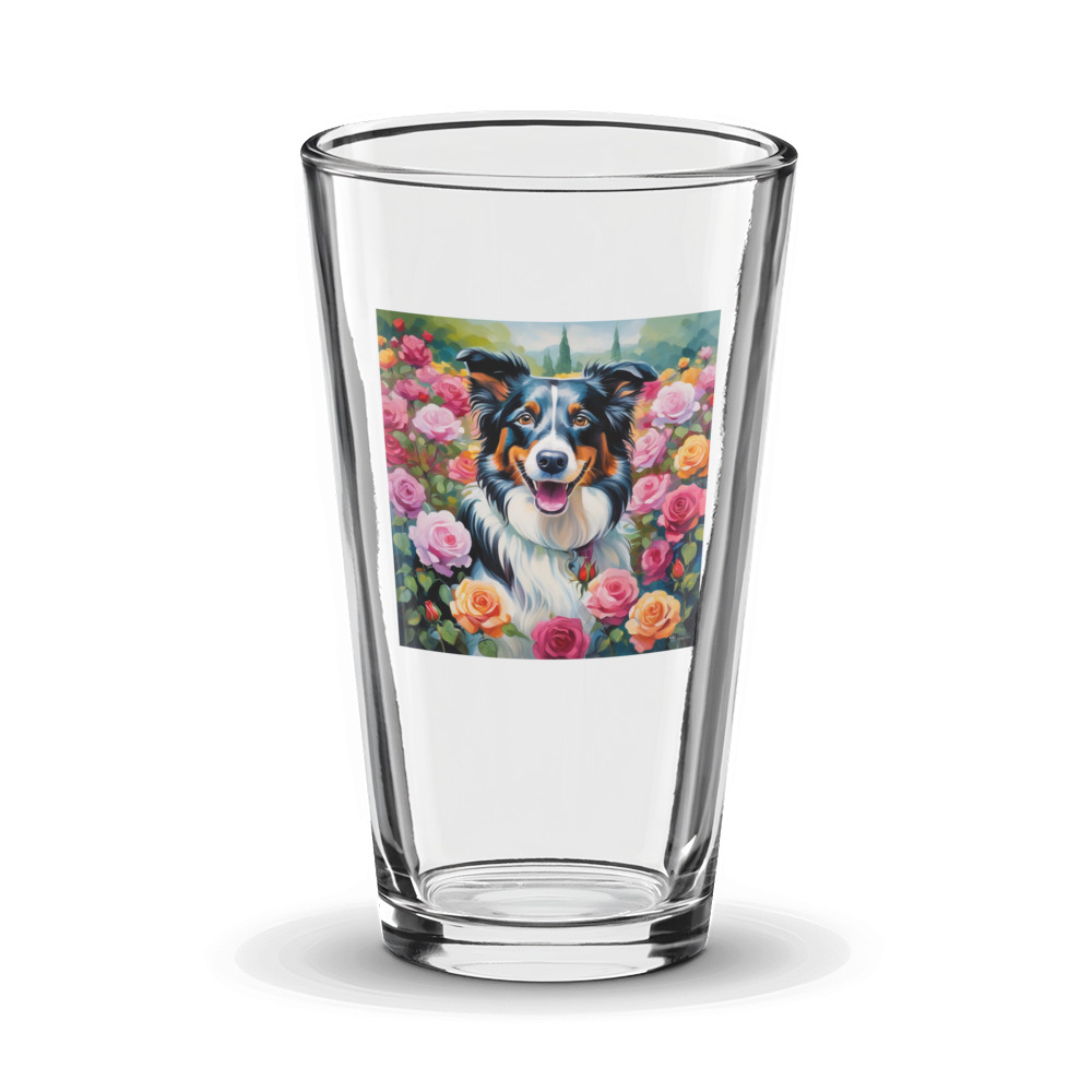 PugMug Custom Border Collie Glass Tumbler