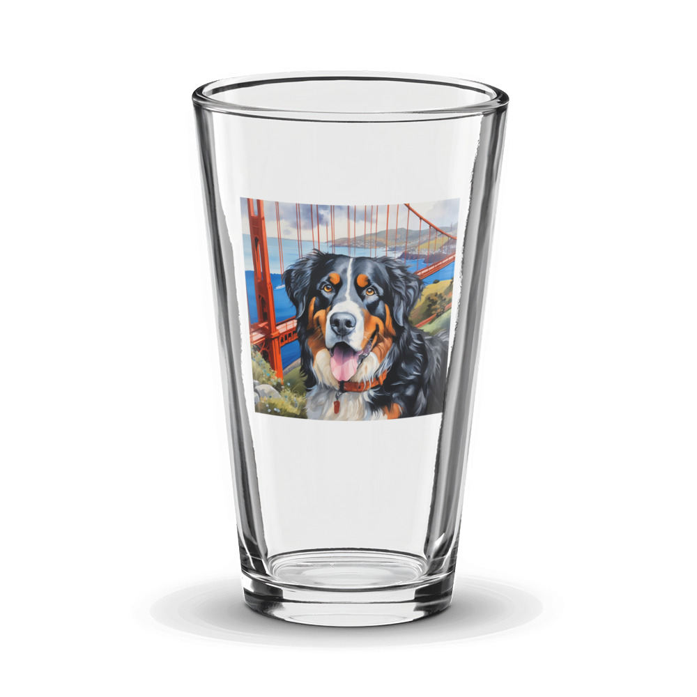 PugMug Custom Bernese Mountain Dog Glass Tumbler