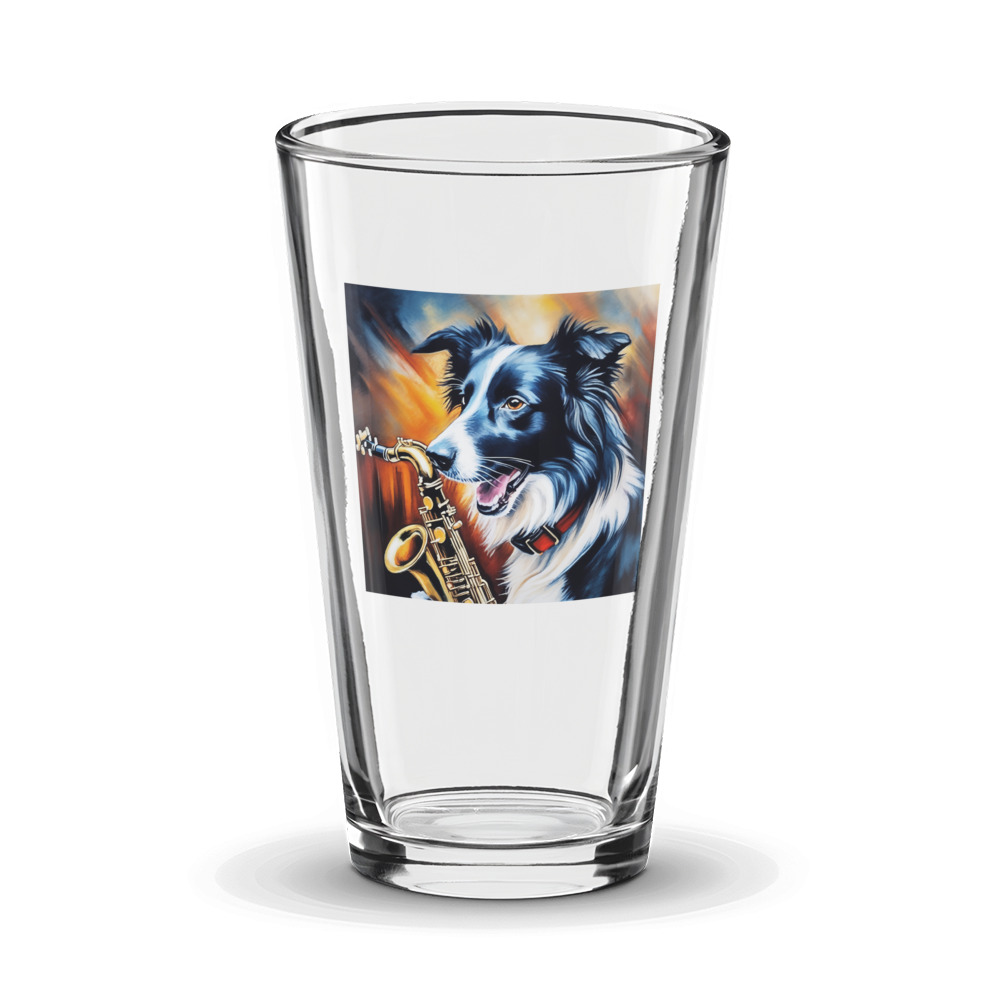 PugMug Custom Border Collie Glass Tumbler