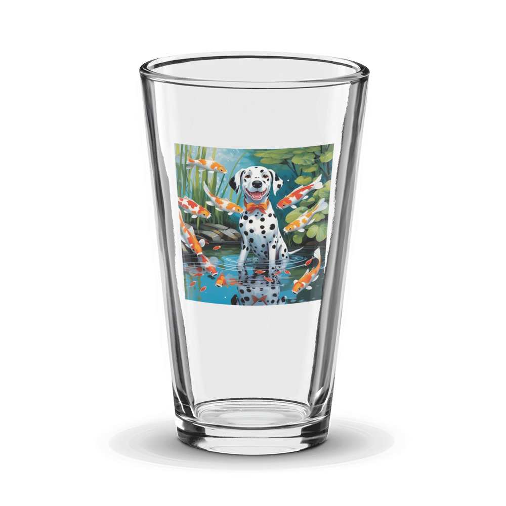PugMug Custom Dalmatian Glass Tumbler