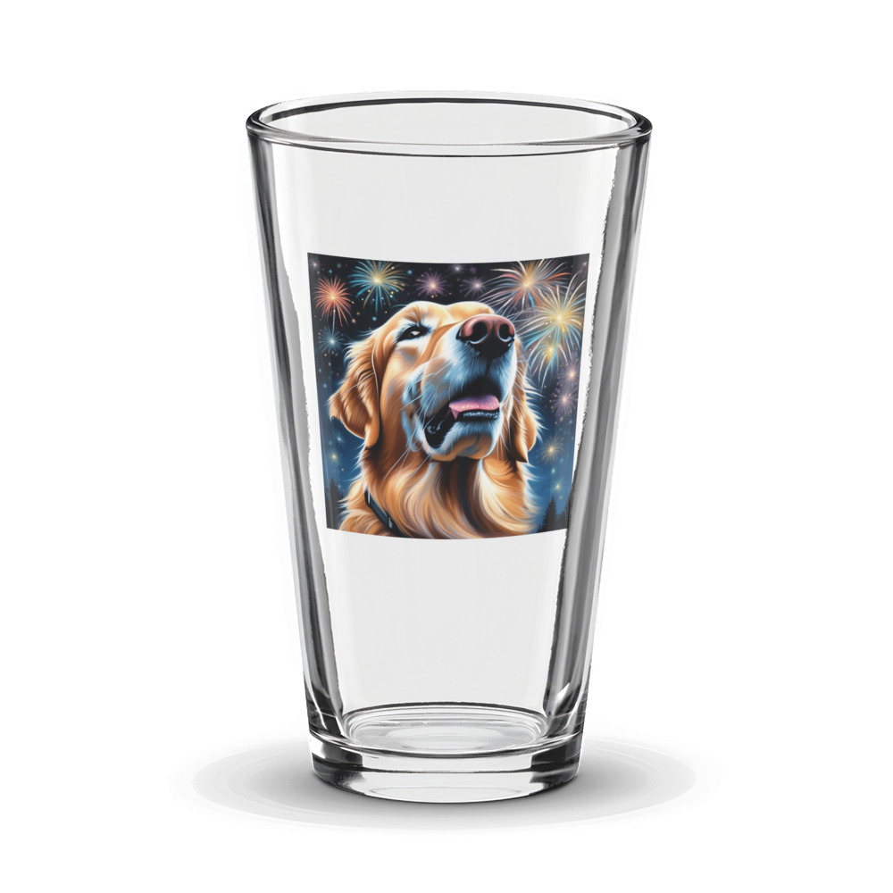PugMug Custom Golden Retriever Glass Tumbler