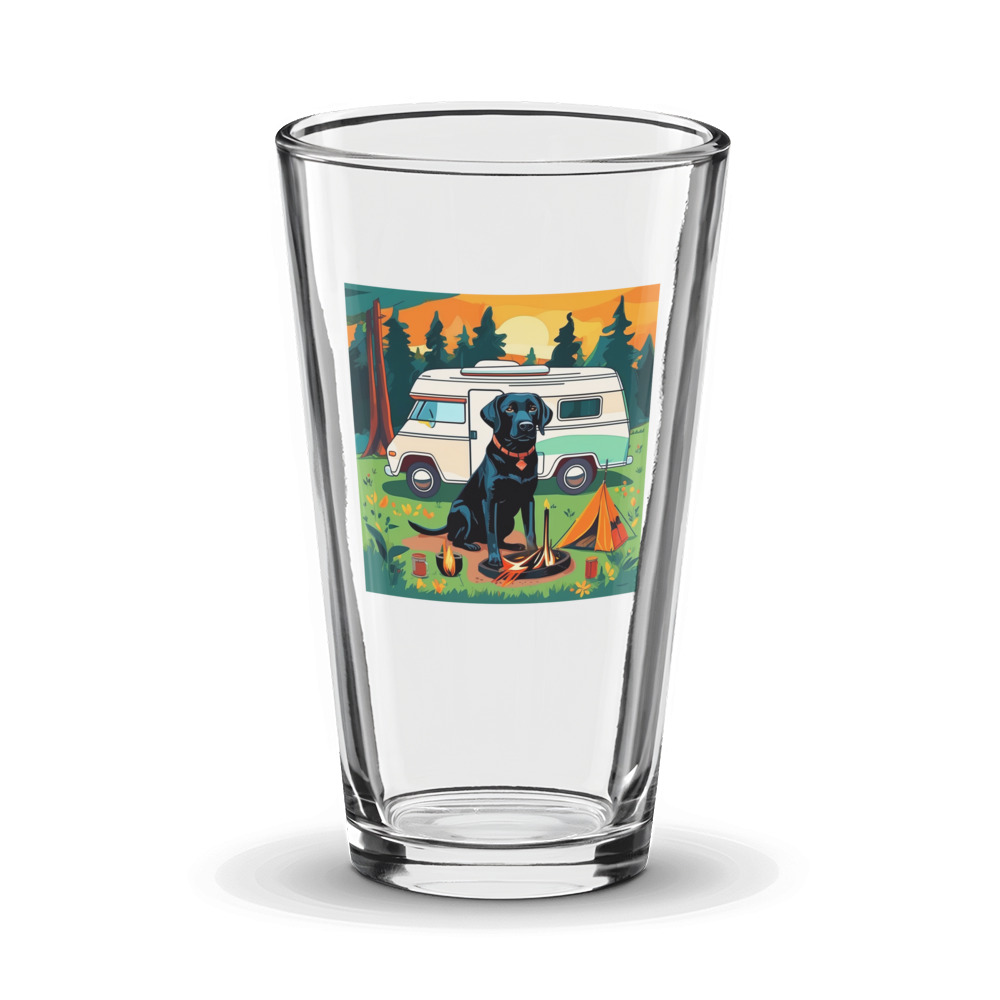 PugMug Custom Black Labrador Retriever Glass Tumbler