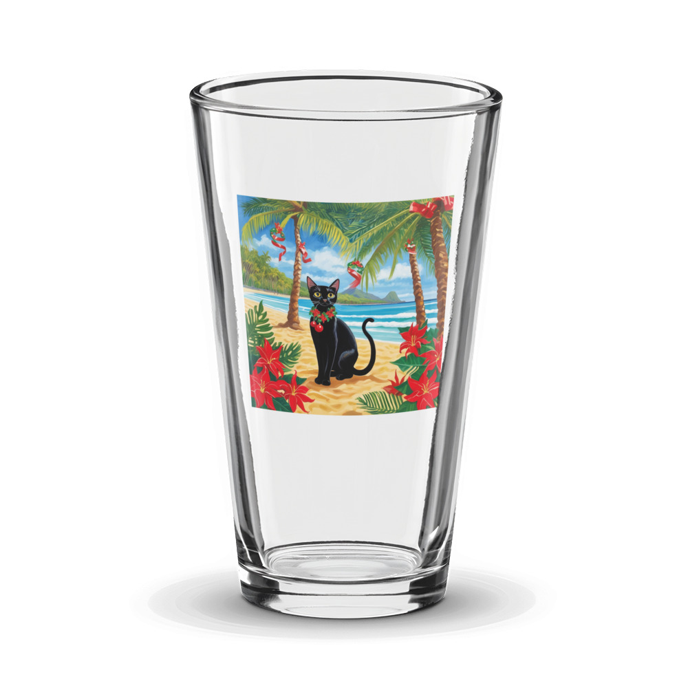 PugMug Custom Black Abyssinian Cat Glass Tumbler