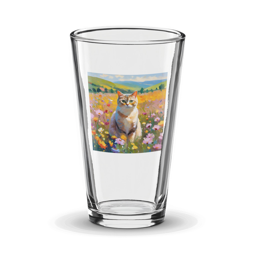PugMug Custom Tabby British Shorthair Cat Glass Tumbler