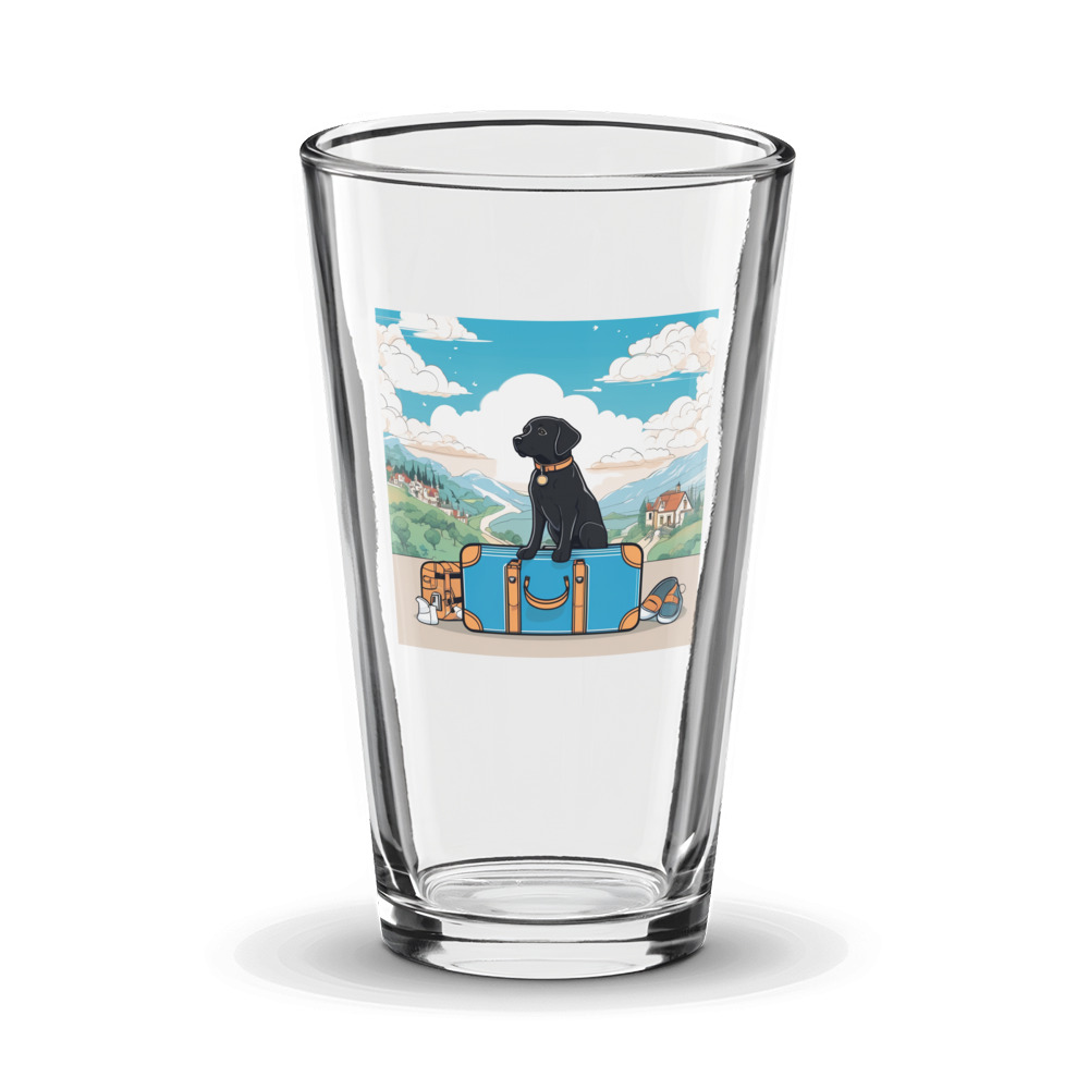 PugMug Custom Black Labrador Retriever Glass Tumbler