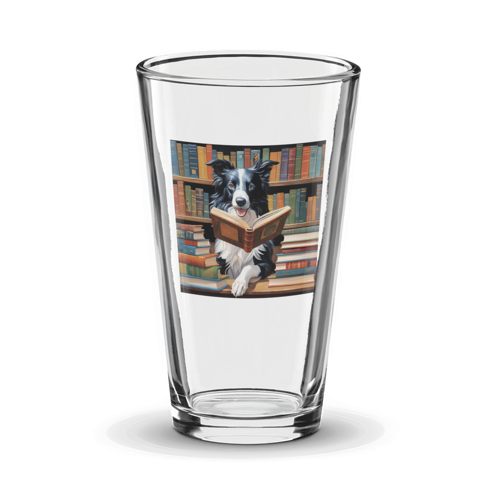 PugMug Custom Border Collie Glass Tumbler